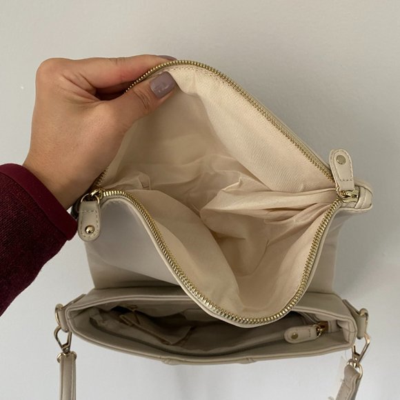 NWT Beige Cream Braid Crossbody Bag - Picture 4 of 6